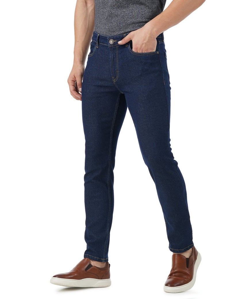 inkd جينز رجالي عادي - متوسط الارتفاع | مزيج القطن | قماش قابل للتمدد | تصميم كلاسيك 5 بوكت - Image 1